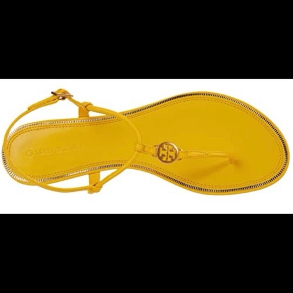 ❤️❤️ Tory Burch Yellow Marion Leather Sandals❤️❤️